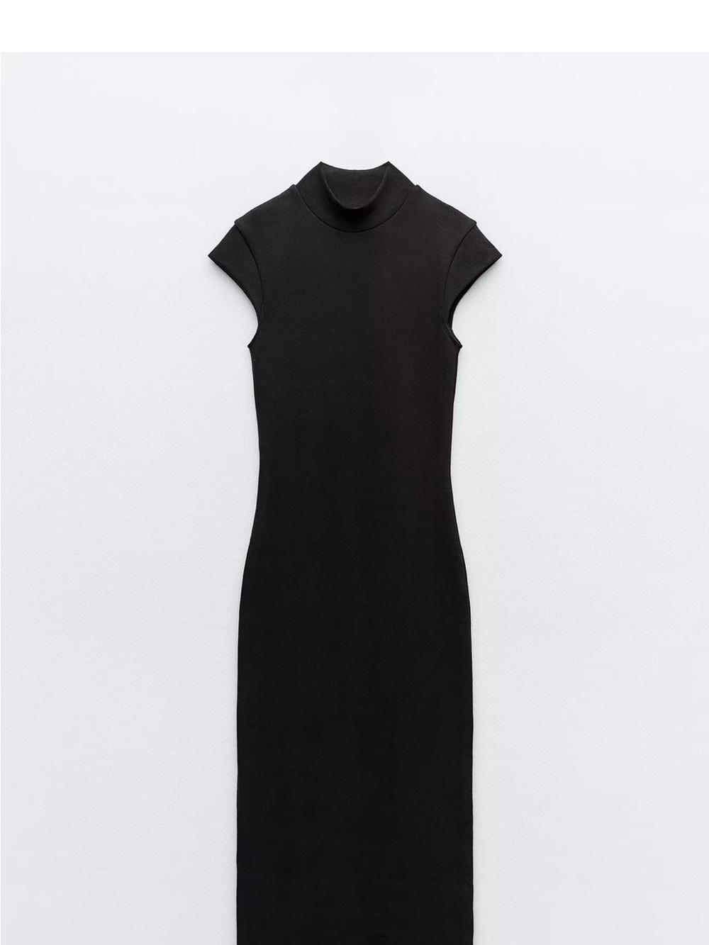 NWT Zara Black Cap Sleeve Maxi Dress
